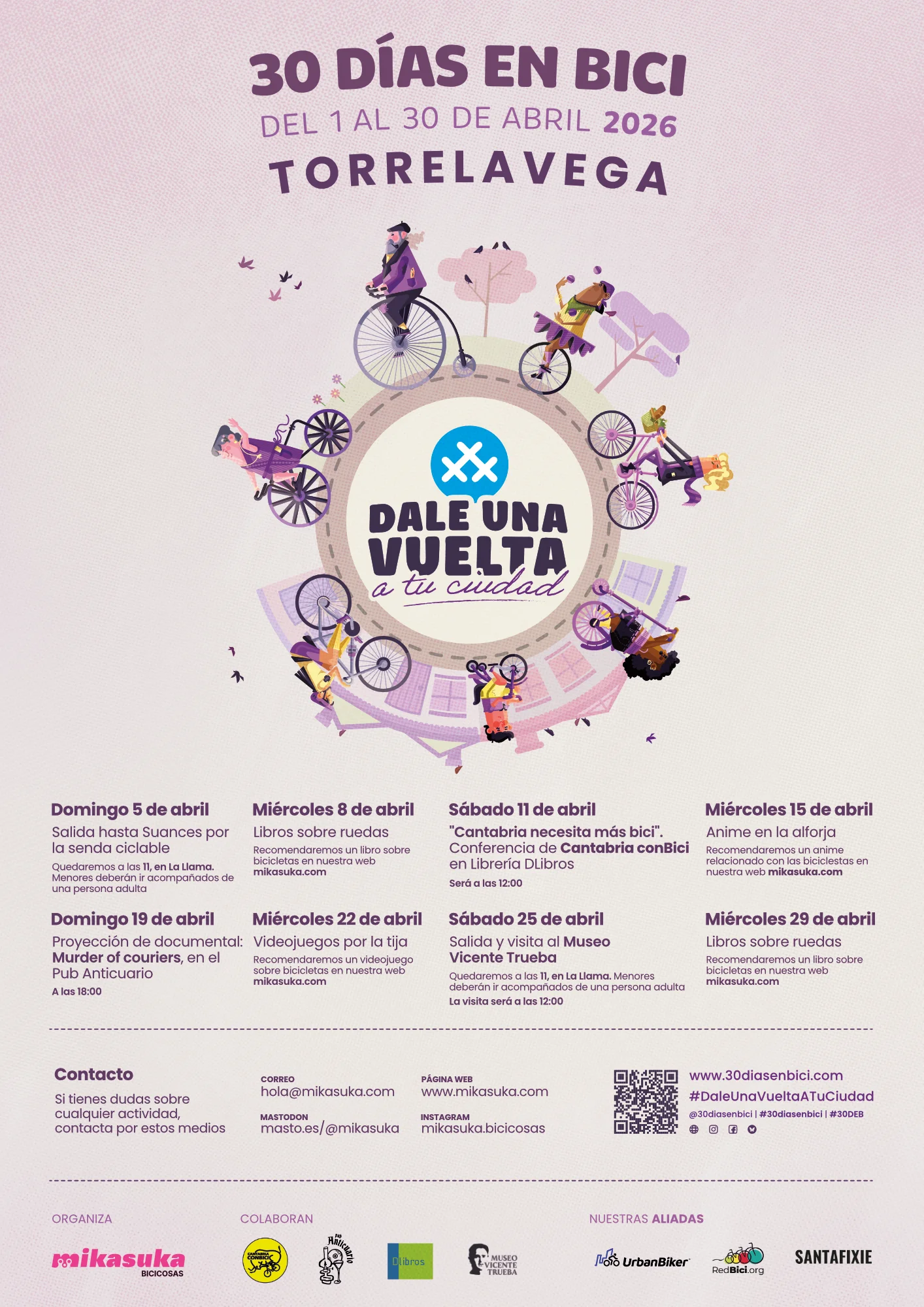 Una chica en una bicicleta